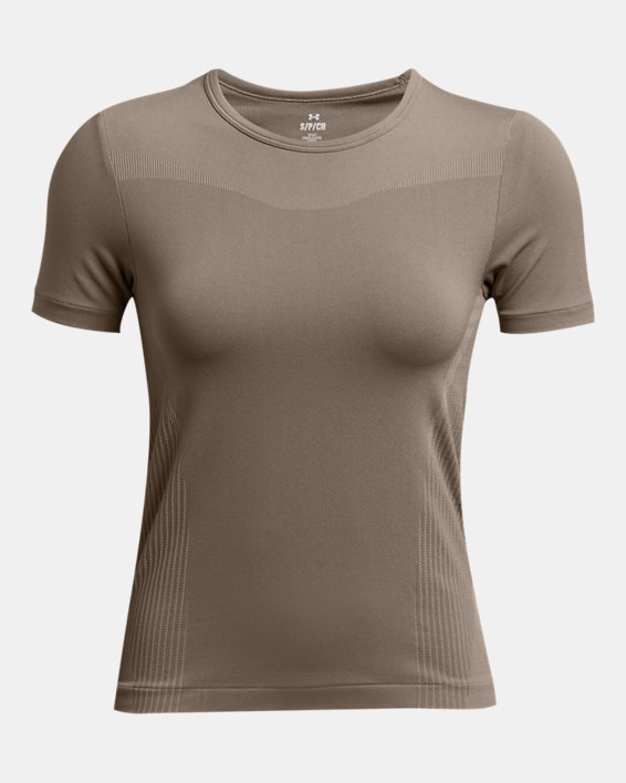 Women's UA Vanish Elite Seamless Short Sleeve, Brown, pdpMainDesktop image number 4